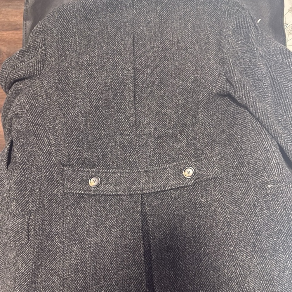 Spier & Mackay -Gray Herringbone Double-Breasted Coat - Picture 5 of 5